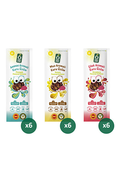 Otamon Aromalı Üzüm Seti 18x30g (Ananas, Muz ve Çilek Aromalı)