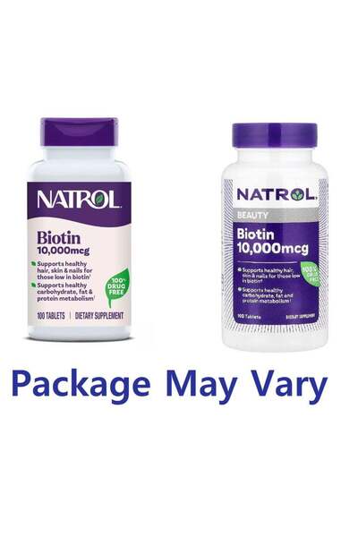 Natrol بيوتين 10000 ميكروغرام أقصى قوة 100 قرص