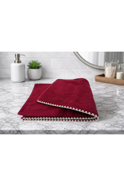 Türkühome Cream Oyster Stitched 100% P Cotton Y Soft-Textured High Water Abso...
