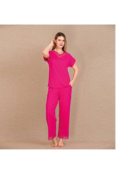 Lady Lingerie Short Sleeve Cotton Women's Pajamas Set