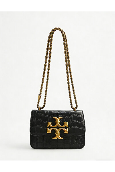 Tory [Dark Luxury] Crocodile-Embossing Gold Buckle Chain Bag