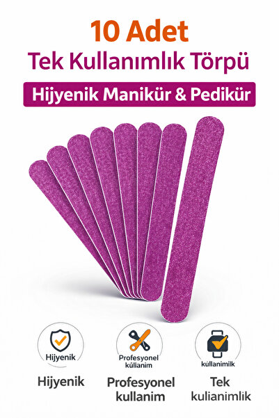 GROVİNG HAİR Tek Kullanımlık Manikür Pedikür Törpüsü 10 Adet Hijyenik Tırnak ...