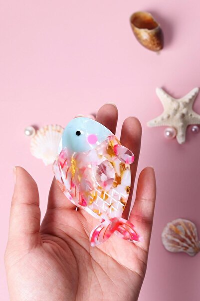 New Obsessions Agrafă de păr colorată din acetat de pește