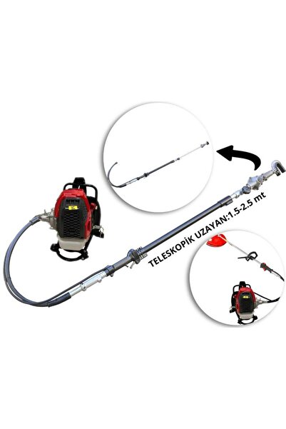 GARDENPRO Baseh Teleskopik Şanzımanlı Garden Pro 520D Motorlu Zeytin Hasat Ma...