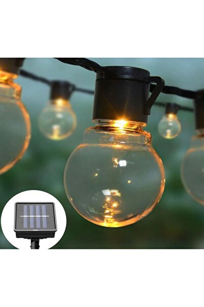 gaman Güneş Enerjili LED Ampul Görünümlü Bahçe Işık Zinciri-Dekoratif Dış Mekan Aydınlatma,Suya Dayanıklı