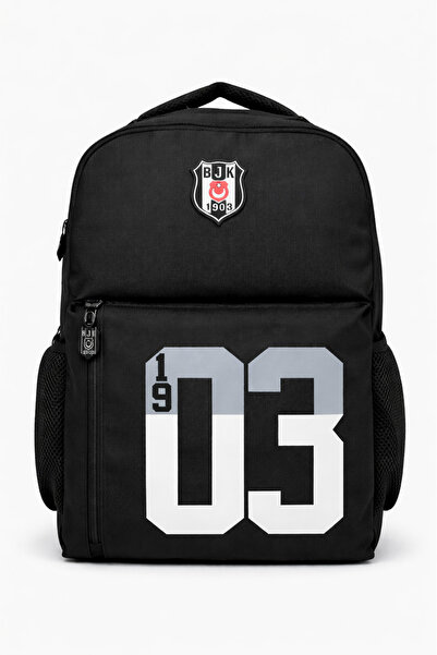 Beşiktaş Lisanslı 3 Bölmeli Sırt Çantası - Laptop Gözlü Su İtici 1903 Baskılı...