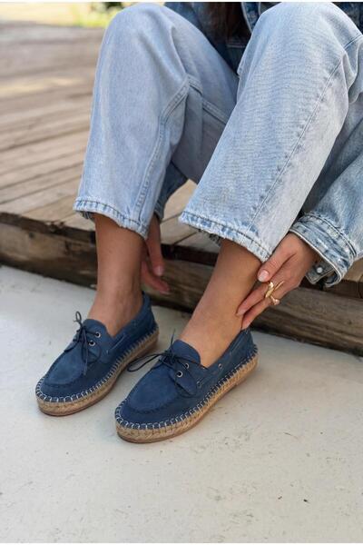 I Love Shoes Selora Lace-Up Espadrilles Navy Blue Genuine Suede