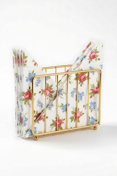 Rivaİstanbul Gold Cage Metal Napkin Holder