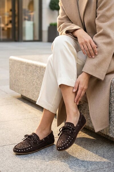 Stilbagshoes جلد طبيعي بالكامل جلد DIN BABE حذاء مسطح VE