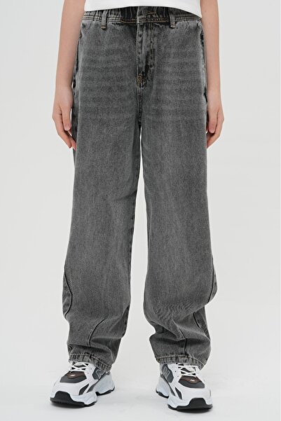 HayKids Unisex Children's Knee-Stitched Wide-Leg Loose-Fit Wide Leg Baggy Bot...