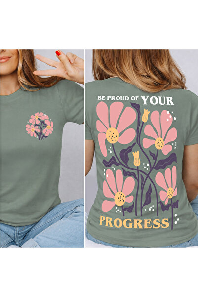 Kartier Tricou Dama Verde Proud of your progress