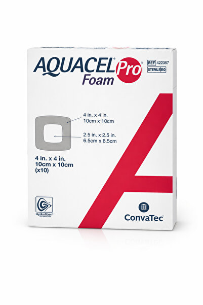 Convatec Aquacel Pro Foam Silikonlu Köpük Yara Örtüsü 10x10 cm – Hydrofiber T...