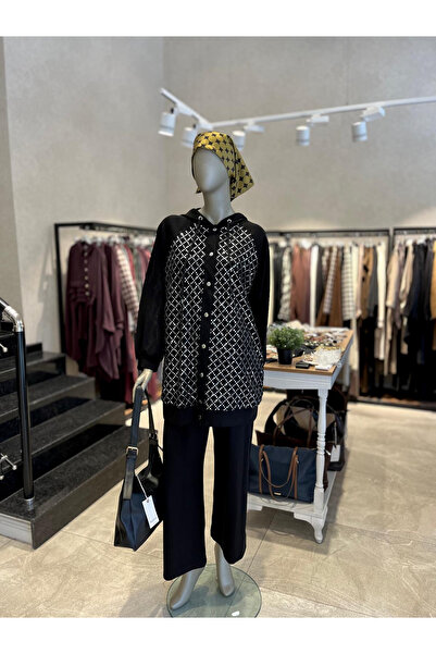 Aynaz Costum cu paiete tul cu model în romburi