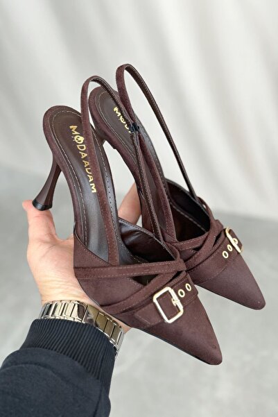 GOFFSHOES Pantofi Wille toc stiletto u pentru damă - Maro-De piele intoarsa