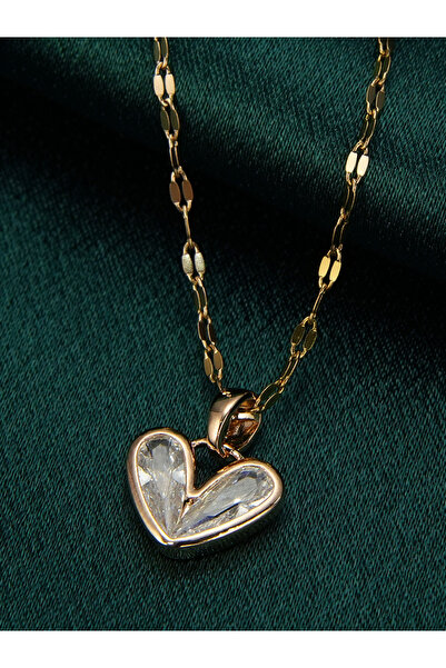 Take Two By Styli Zircon Heart Shape Pendant Necklace