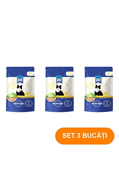 Redist PAWPAW Hrană umedă pentru pisici cu pui în sos 3x85g