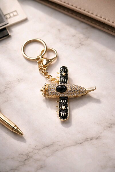 Havacı Uçuş Dünyası Stone Airplane Keychain