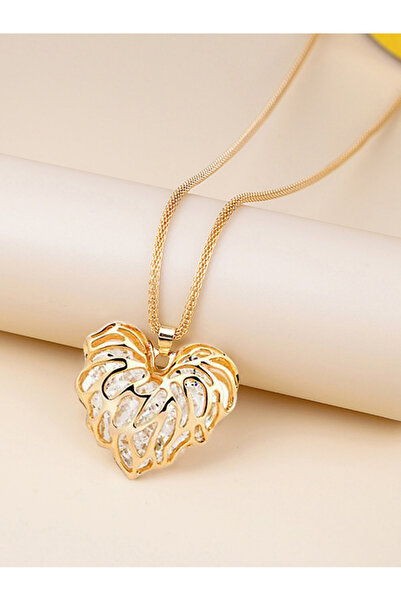 Take Two By Styli Crystal Heart Necklace