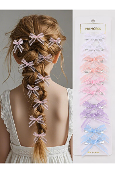 Take Two By Styli عبوة من 10 مشابك شعر مزينة بفيونكة دانتيل