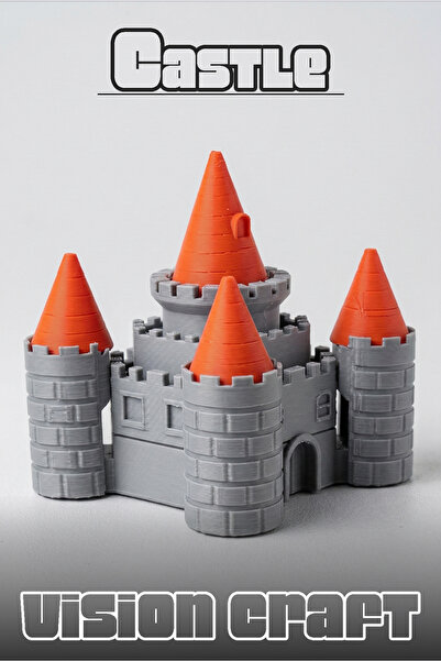 Vision Craft Walking Castle Robot Figür 3D Baskı Model Koleksiyon Oyun Dioram...