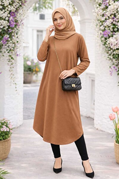 Store Büyük beden Salaş model midi siyah uzun tunik