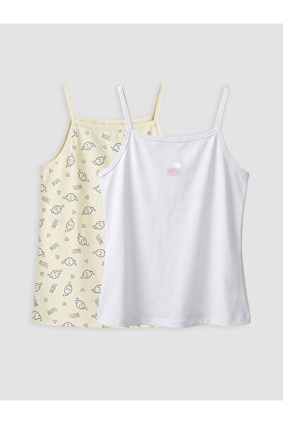 LC Waikiki قميص داخلي للفتيات من Peak New Season بحزام من الخيوط، قطعتين