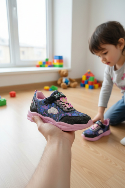 enoch Character Printed Children's Sports Shoes Velcro Stretchy Sole