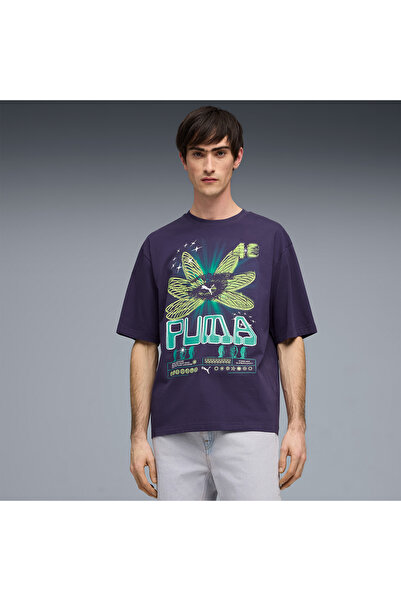 Puma Graphic Erkek Mor T-Shirt