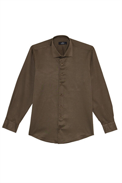 Tudors Men's Regular Fit Classic Cut Tie Collar Cotton Pack Plain Khaki Shirts