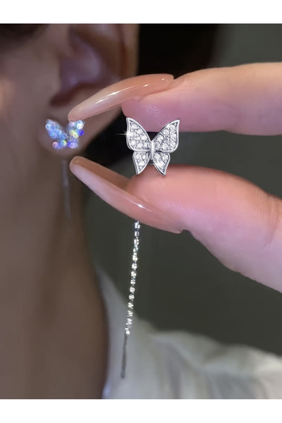 Take Two By Styli أقراط متدلية على شكل فراشة