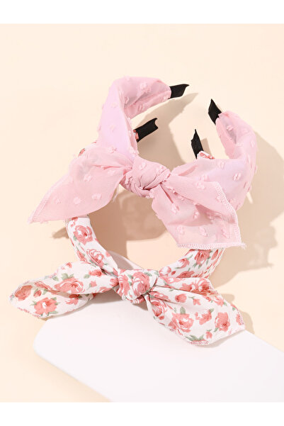 Take Two By Styli عبوة من قطعتين - طوق رأس من الدانتيل دانتيل بنقشة زهور