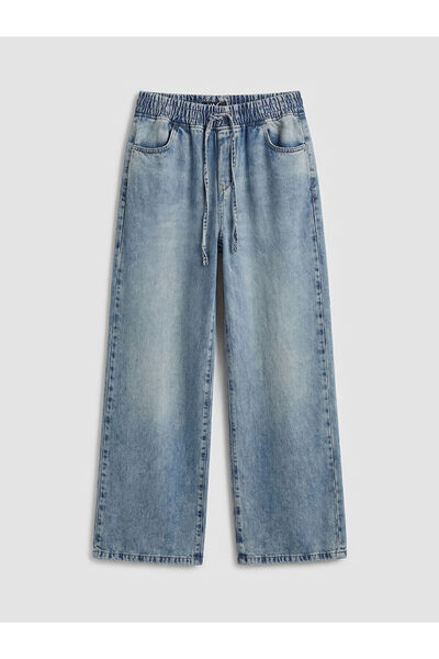 LC Waikiki Vizyon New Season Elastic Waist Wideleg Women's Jean Trousers