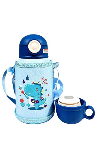 UKR 2-In-1 Dinosaur Kids Straw Water Bottle – 550Ml Stainless Steel Insulated...