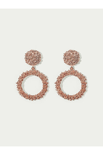 Take Two By Styli أقراط مزينة بلون الذهب الوردي