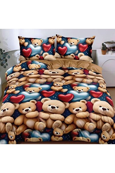 OEMN Set in de pat din bumbac satinat cu 4 piese