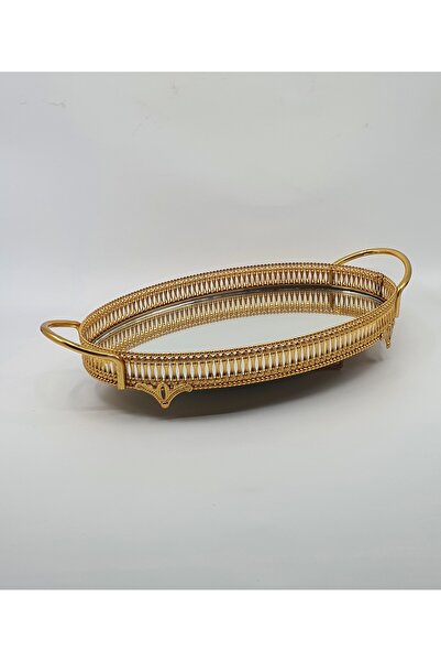 UBİ Metal oval aynalı tepsi