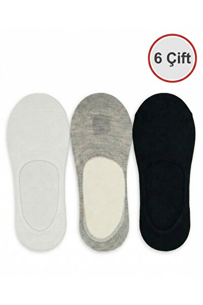 CLEWEAR Men's Cotton Sandal Socks Stitch-Free Invisible Anti-Slip Heel Silicone