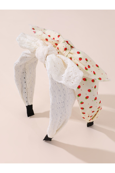Take Two By Styli Pack of 2 - Strawberry Print Lace Headband
