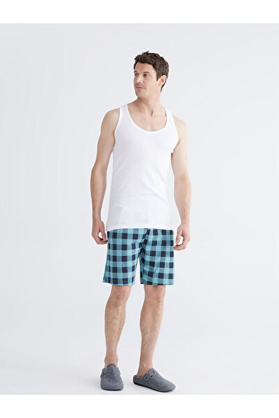 LC Waikiki Ozmarka New Season Standard Fit Plaid Pajama Bottom Shorts