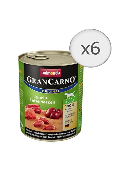 Animonda Hrană umedă pentru câini adulți GranCarno, inimă de vită și rață, 6 ...