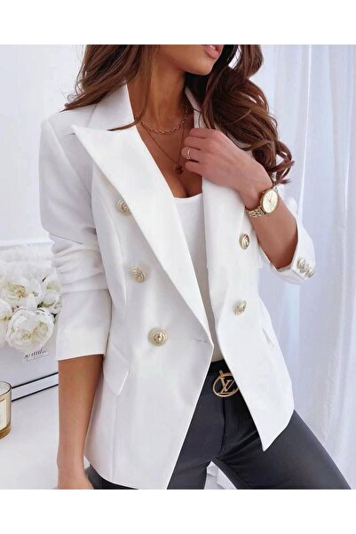 styleFlex Elegant women's jacket with lining and gold buttons