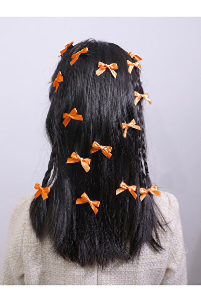 Take Two By Styli عبوة من 15 مشبك شعر مزين بفيونكة برتقالية