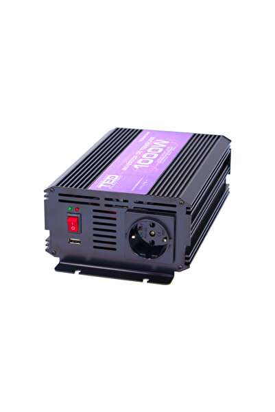 TED Electric Convertor Auto Sinus Modificat 12V 1000W AC DC cu Priza Schuko s...