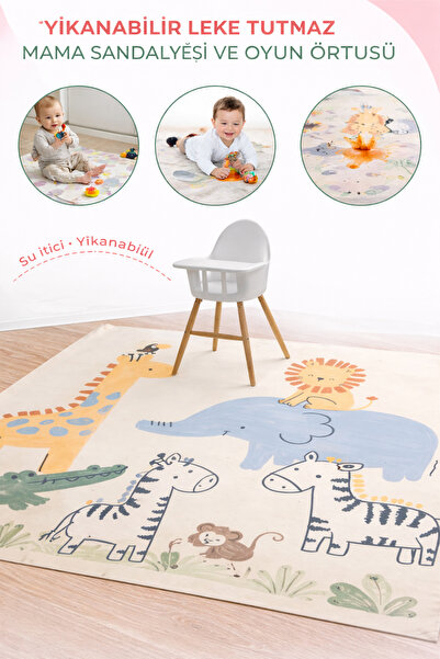 Evdek Water Repellent,Yer/ Mama Sandalyesi Altı,Aktivite,Yemek ve Oyun Örtüsü...