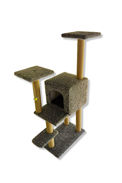 ambarpet Gray Cat Scratching House with Slot 115 cm