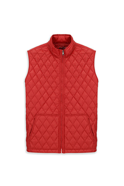 Kiğılı Mock Neck Pocketed Zippered Quilted Sports Vest