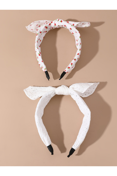 Take Two By Styli Pack of 2 - Strawberry Print Lace Headband