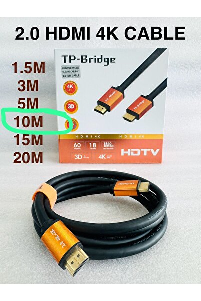TP-BRIDGE كيبل اتش دي ام اي فور كي عالي الوضوح تي بي بردج بطول 10 امتار