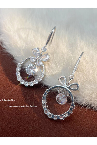 Take Two By Styli Embellished Butterfly Circle Earrings