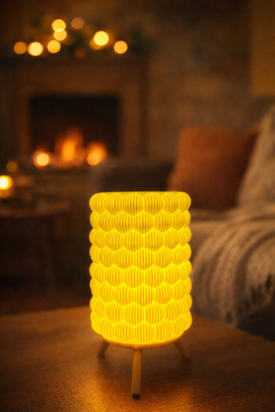 nk3d Modern Dekoratif Masa Lambası 3 Ayaklı Ahşap Tripod Gece Lambası Minimal...